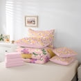 thumbnail image 6 of Erosebridal Lovely Capybara 7-Piece Bedding Comforter Set,Cute Rodent Animals Purple Daisy Floral King Bedding Sets For Kids Teens ,Reversible Pink, 6 of 7