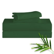 Hitime 4PC Bamboo King Sheet Set, Deep Pocket Fit 16", Breathable Super Soft Luxury Hotel Style Home Decor King Size Sheet Set, Gift for Women, Men - 2 Pillowcases, 1 Flat Sheet, 1 Fitted Sheet