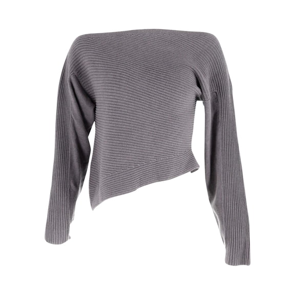 Pre-Owned Alexander Wang Off Shoulder Sweater in Grey Cotton