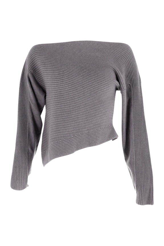 Pre-Owned Alexander Wang Off Shoulder Sweater in Grey Cotton