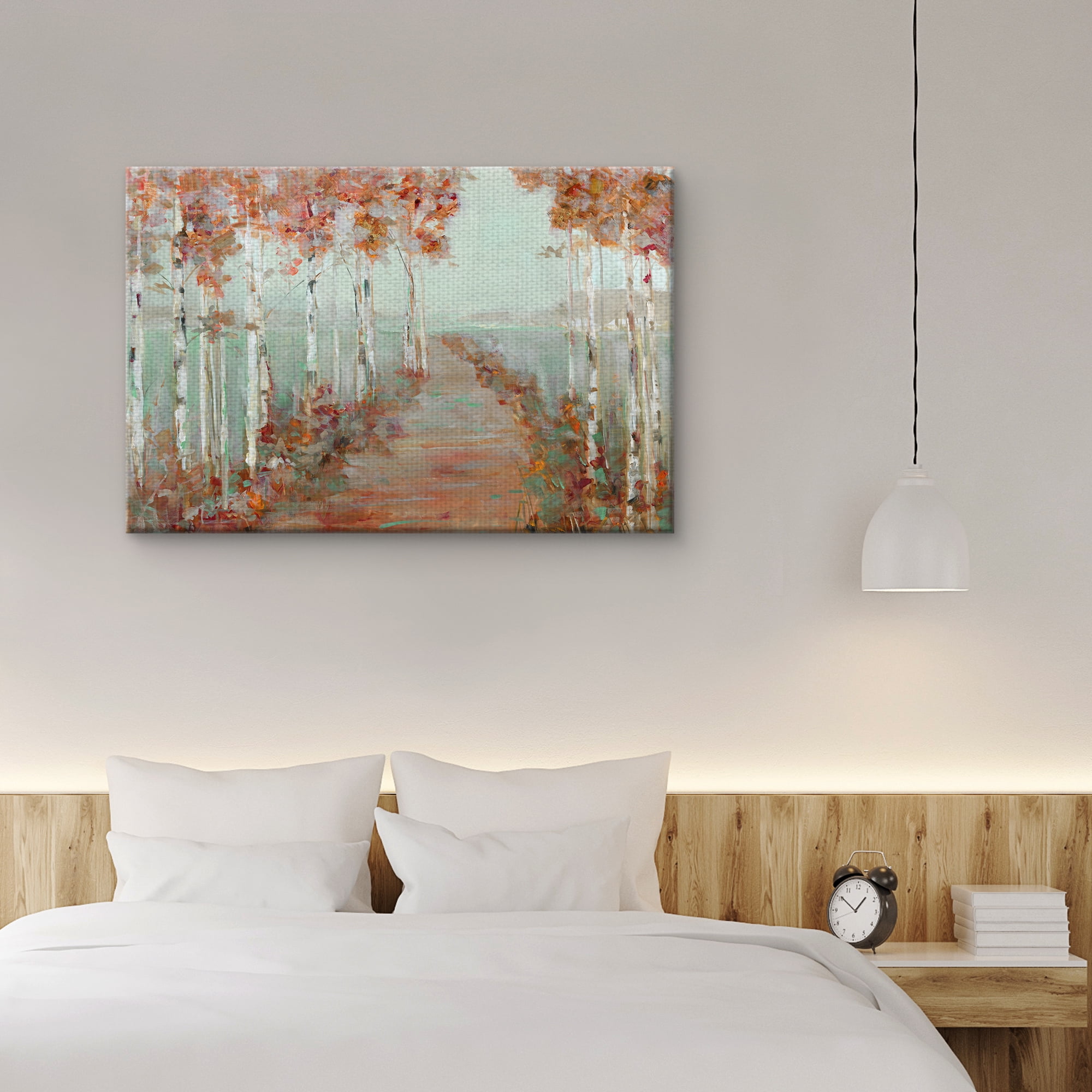 Fine Art Canvas Isle Causeway Autumn Forest by Sally Swatland Canvas Art Print