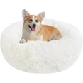 thumbnail image 1 of Cama redonda de 60 cm con forma de donut para perros y gatos, suave y acogedora, ideal para acurrucarse, acurrucarse y relajarse., 1 of 5