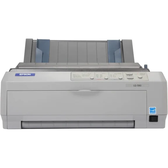 Restored Epson LQ-590 Dot Matrix Impact Printer 24-Pin Narrow Carriage for High-Speed Printing, EPSC11C558001