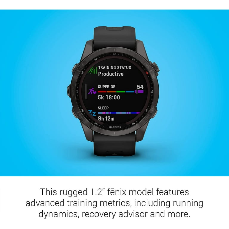 fenix 7S Sapphire Solar, Carbon Gray DLC Titanium with Black Band fenix 7S Sapphire Solar, Carbon Gray DLC Titanium with Black Band