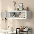 thumbnail image 6 of Garage Storage Cabinet,Metal Wall Storage Cabinet with Locking Doors for Workshop,Kitchen,Steel Tool Hanging Cabinets for Warehouse,Home Office,White,12.8''H, 6 of 7