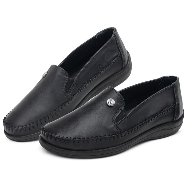 Zapatos Son Comodos Slip-on Dama Negro Antiderrapante 22-26 negro 24
