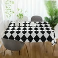 thumbnail image 3 of Yayeee Tablecloths 54" x 72" Rectangle Wrinkle Resistant Party Table Cover, Black and White Geometric, 3 of 8