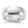 thumbnail image 4 of 925 Sterling Silver 8mm Half-Round Band Ring Size 10, 4 of 5