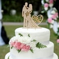 thumbnail image 4 of WHAMVOX Topper Dorado Para Pastel De Boda Con Pareja Romántica Y Rinestones, 4 of 7