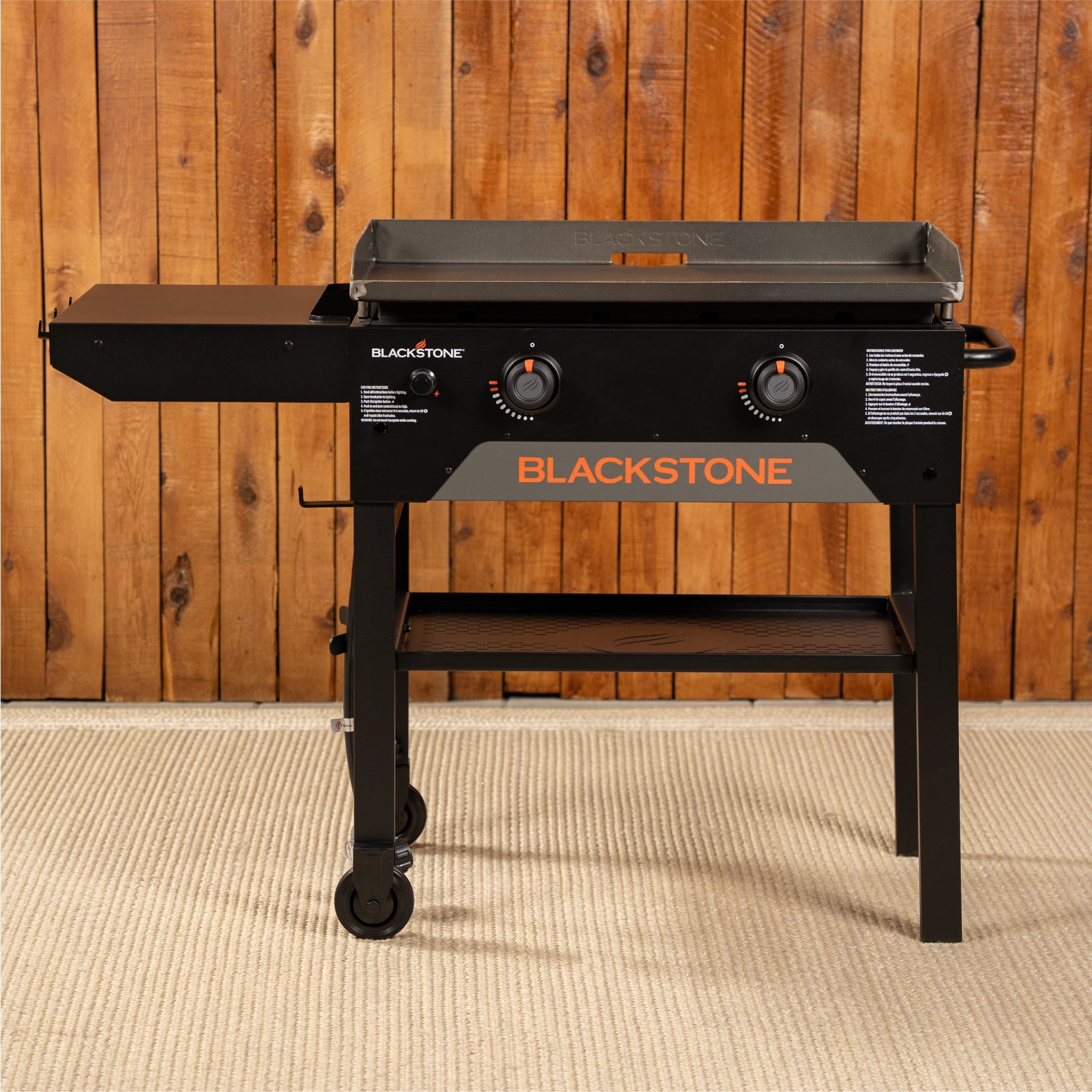 Blackstone Original 28” Omnivore Griddle with X-Braced Hood and Dual Side Shelves with Blackstone Accessory Rail System