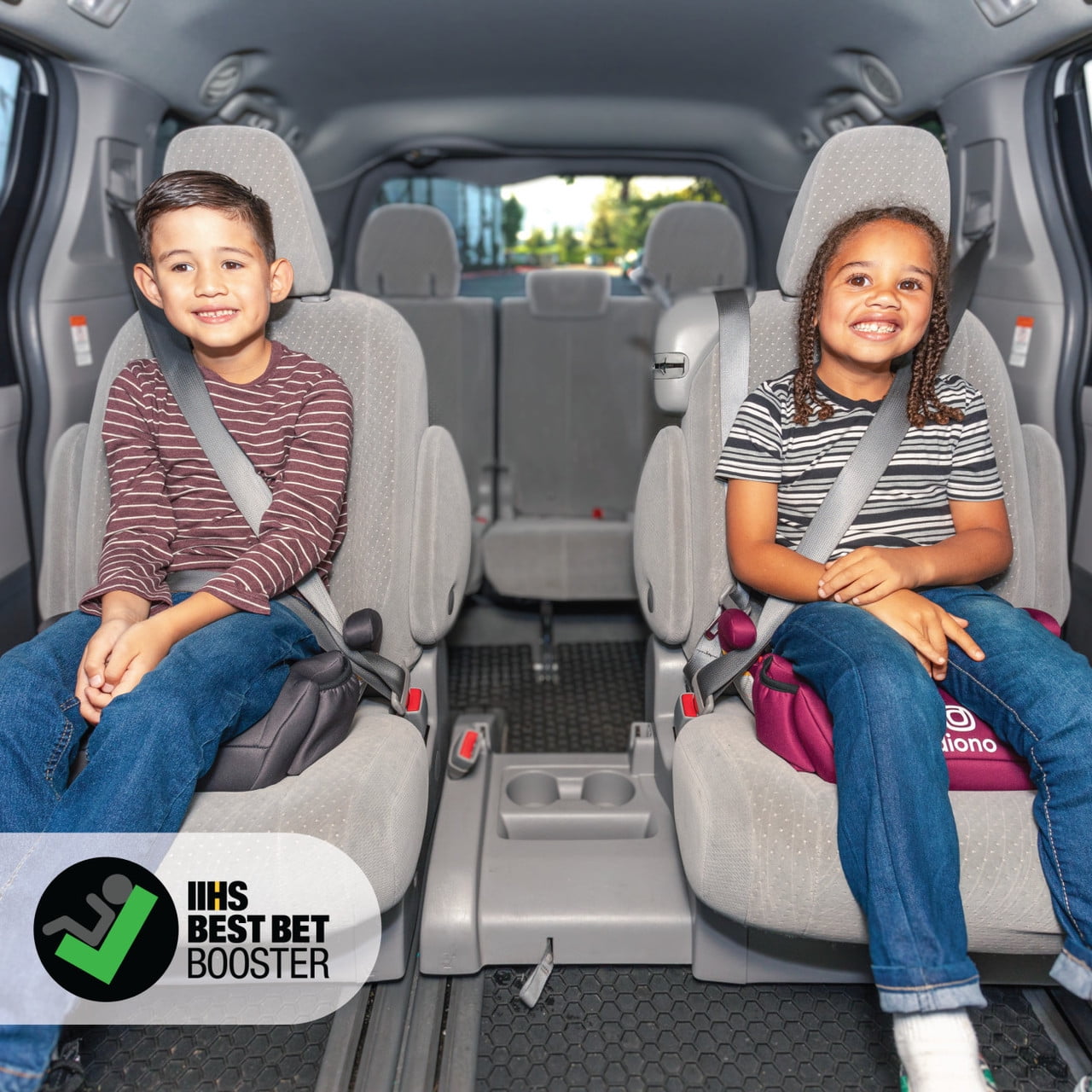 Diono Solana Lightweight Backless Booster Car Seat, Black