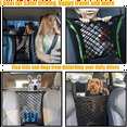 thumbnail image 2 of Dog Car Net Barrier Pet Barrier with Mesh Organizer Baby Stretchable Storage Bag Universal for Cars, 2 of 4