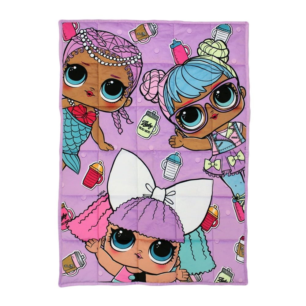 L.O.L. Surprise! Kids Weighted Blanket, 3.5lb, 30 x 42, Pretty in