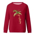 thumbnail image 4 of Gymaxes Femmes 2024 Automne Haut, Chandail Mode Femme, Blouses à Manches Longues Col Rond, Hauts/rouge,(TG), 4 of 4