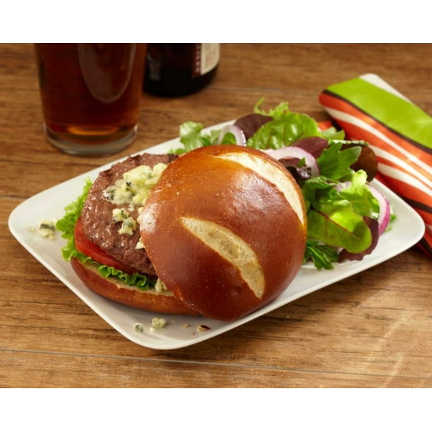 Gonnella Baking Pretzel Sliced Hamburger Bun, 3 Ounce 42 per case