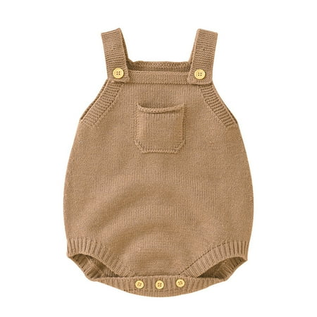 

Korean Style Kids Retro Knitted Sweater Newborn Infant Baby Knit Romper Cotton Sleeveless Boy Girl Solid Sweater Clothes Baby Bodysuit