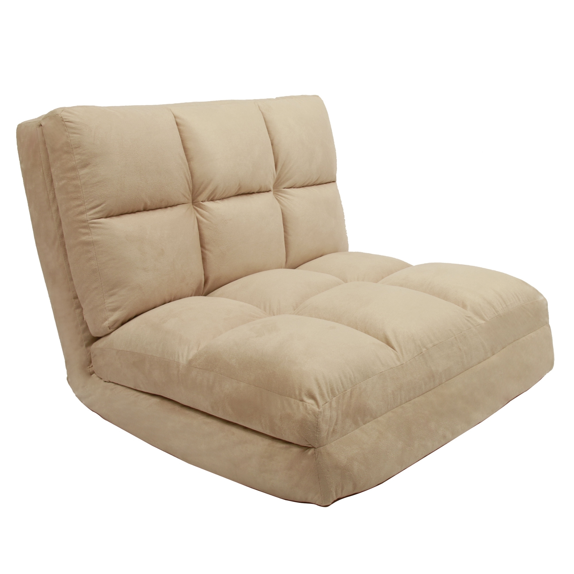 Loungie Microsuede Flip Chair Lounger Seat Beige - image 4 of 9