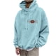 thumbnail image 2 of Sudadera con capucha para hombre, estilo casual, con cuello redondo, estampado, manga larga, blusa de poliéster, 2 of 6