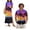 Sunset Palm Tree, variant on KUIFORTI Hawaii Matching Couple Outfits Tropical Monstera Leaf Fashionable Women's Casual Dresses & Men's Hawaiian Shirt Breathable Quick-dry Suitable for Everyday Casual Wear
