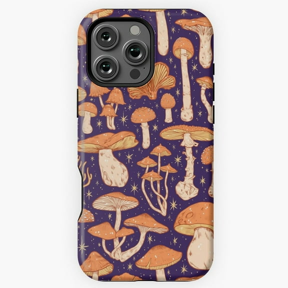 Deadly Mushrooms Orange on Blue Phone Case for iPhone 16 15 14 13 12 11 Pro Max M5901144