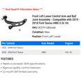 thumbnail image 2 of Front Left Lower Control Arm and Ball Joint Assembly - Compatible with 2010 - 2018 Ford Taurus AWD 3.5L V6 2011 2012 2013 2014 2015 2016 2017, 2 of 2