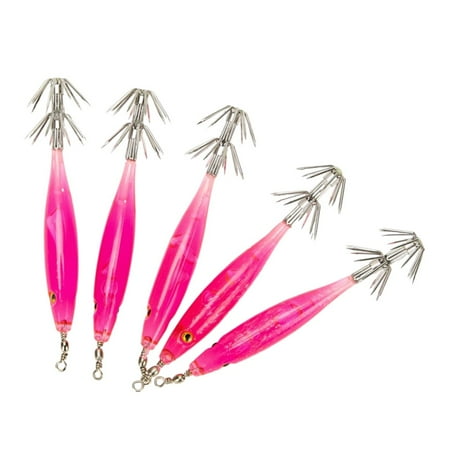 PASILI 5pcs squid bait squid hook wood shrimp squid hook Soft Leg Shrimp Lure Bait