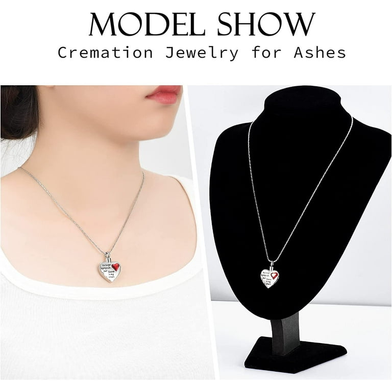 No Longer By My Side、Forever In My Heart CarvedロケットCremation Urnネックレスfor Mom & Dad n5ksbvb Cremation Jewelry for Ashes -No Longer By My Side Forever in My