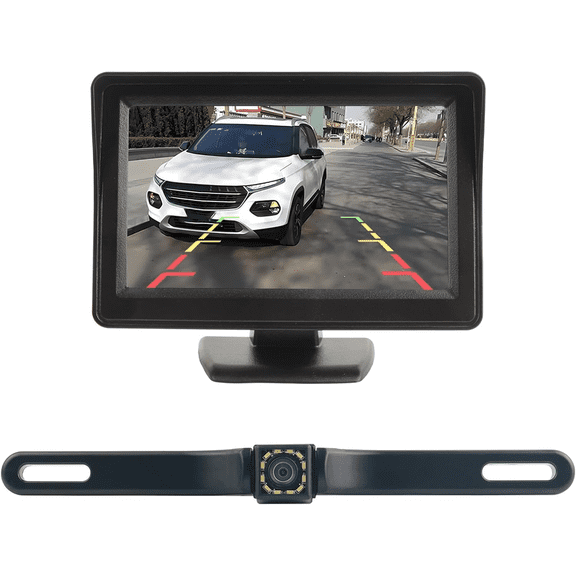 Backup Camera for Car,Plug & Play Car Back up Camera with 90 Degree Wide Angle & Night Vision Design,Power Cord,Multi-Function 12 LED HD Backup Cameras with Monitor Cars Accessories