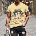 thumbnail image 2 of Xixinqiwan Mardi Gras Clothing for Men,Men's Tuesday Shirt Funny Mask Graphic Tee for New Orleans Carnival Party, 2 of 6