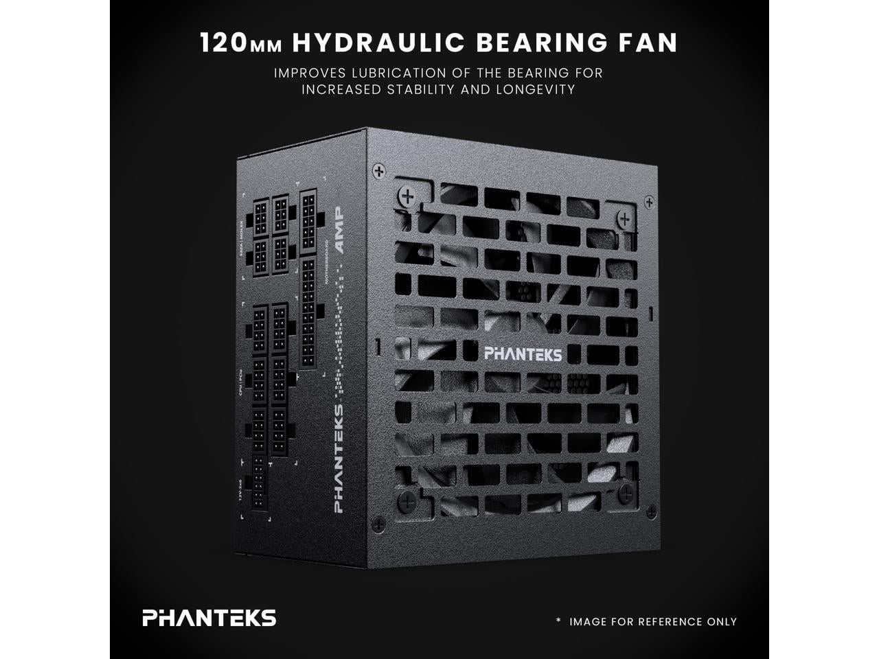 Phanteks AMP GH 1000W Platinum Power Supply, ATX 3.1 and PCIe 5.1 Platform, Fully Modular Individual Cables, Silent Fanless mode, Black.
