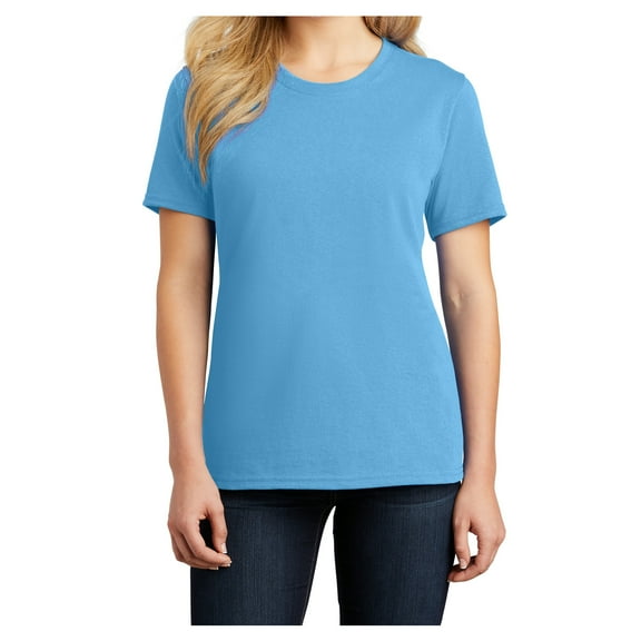 Ladies Core Cotton Tee Aquatic Blue XS