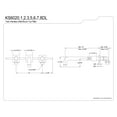 thumbnail image 5 of Kingston Brass KS6026DL Concord Two-Handle Wall Mount Roman Tub Faucet, Polished Nickel, 5 of 7
