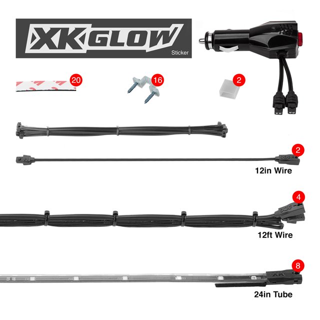 XK Glow XK041002-W Lumière à Usage Multiple - LED Lumière à Usage Multiple