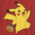 thumbnail image 2 of Boy's Pokemon Halloween Trick-or-Treating Pikachu  Graphic Tee Red X Large, 2 of 4