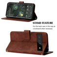 thumbnail image 5 of SaniMore for Google Pixel 6 Pro 6.7" Case Wireless Charging Support, Magnetic Flip Wallet Card Holder PU Leather Cover Built-in Kickstand & Wrist Strap Full Body Protective Shell, Brown, 5 of 8