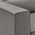 thumbnail image 3 of Modway Mingle Vegan Leather 4-Piece Sofa and 2 Ottomans Set in Gray, 3 of 11