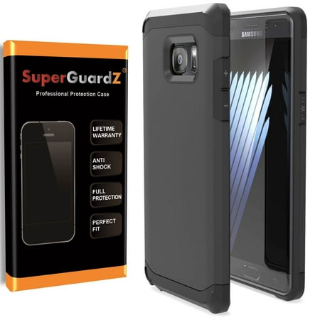 For Samsung Galaxy Note 5 Case, SuperGuardZ Heavy-Duty Anti-Shock Protective Cover Armor Guard Shield Guard Shield [Black] + LED Stylus Pen