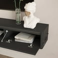 thumbnail image 6 of S-HOME Floating TV Stand, Wall Mounted TV Shelf with Led Lights & Power Outlet,High Gloss TV Cabinet for Black tv Stands for Living Room, 6 of 6