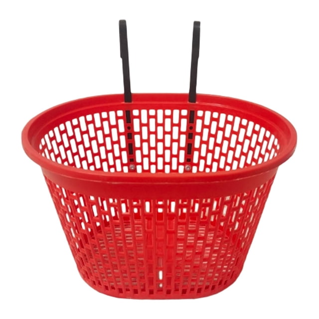Cesta plegable para cuadro de bicicleta, portaequipajes para bicicleta, regalo, gato, camping, bicicleta de equilibrio extraíble, cesta delantera para Rojo