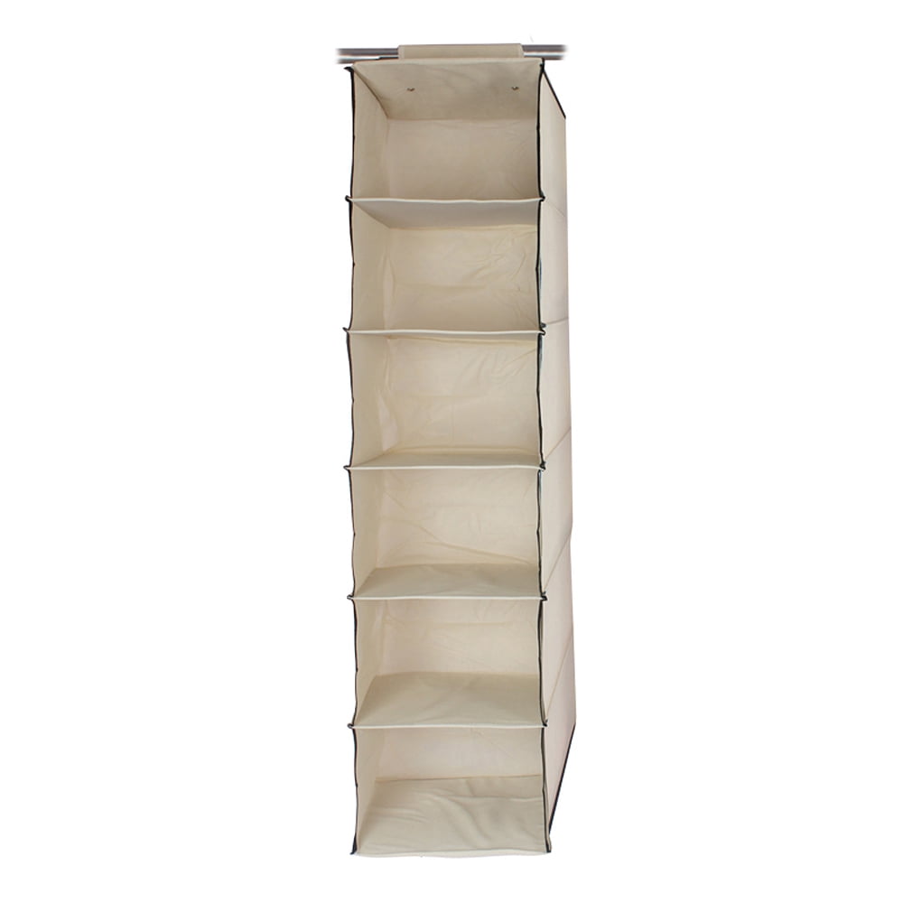 Hanging Closet Organizers 6Shelf Fabric Closet Hanging Type MultiLayer Storage Box Walmart