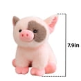 thumbnail image 3 of Fluffy Cute Pig Plush Toy 8in Soft Cartoon Pig Stuffed Farm Animal Doll Pillow Creative Birthday Gift, 3 of 8