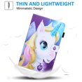 thumbnail image 3 of Techcircle Samsung Galaxy Tab A7 10.4 Case SM-T500/T505, Slim Folio Stand Premium PU Leather Magnetic Cover with Auto Wake/Sleep & Card Pencil Holder, Lovely Unicorn, 3 of 6
