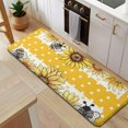 thumbnail image 5 of Yellow Dot Sunflower Bee Pattern Kitchen Rug Mat,Kitchen Runner Rugs Non Skid Washable,Decorative Kitchen Floor Mats for Kitchen,Sink,Laundry,17"x47.2", 5 of 7