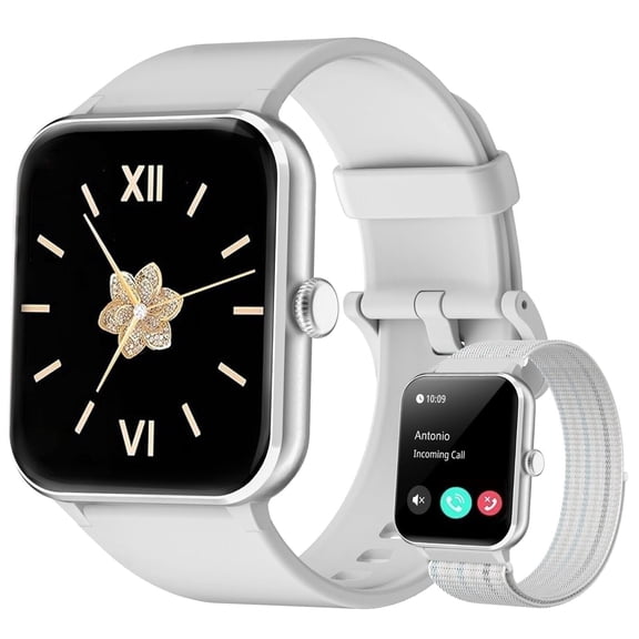 Blackview Smart Watch for Android & iPhone, 1.85" Large Touch Screen, Bluetooth Phone Call, 100 Sports Modes, DIY Watch Face, AI Voice, Gray