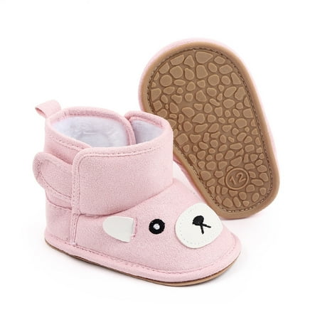 

Sunisery Baby Winter Boots Cartoon Animal Non-Slip Soft Sole First Walker Snow Boots Crib Shoes