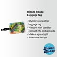 thumbnail image 2 of Tennis Court Watercolor Faux Leather Travel Luggage Tag, 2 of 7