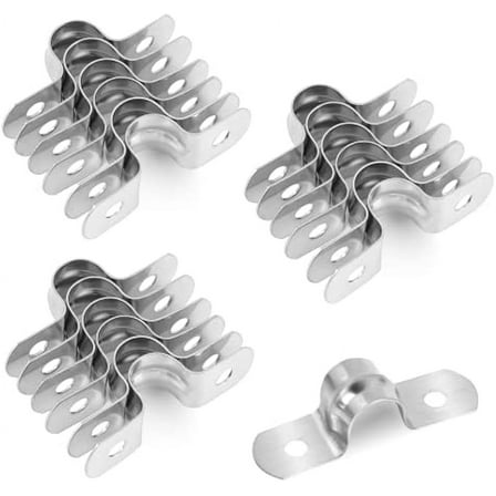 M12 Pipe Clamps Rigid Pipe Strap, 1/2 inch Pipe Clamp Tools Stainless Steel Pipe Clamp Bracket U Clamps for Fixing Pipe