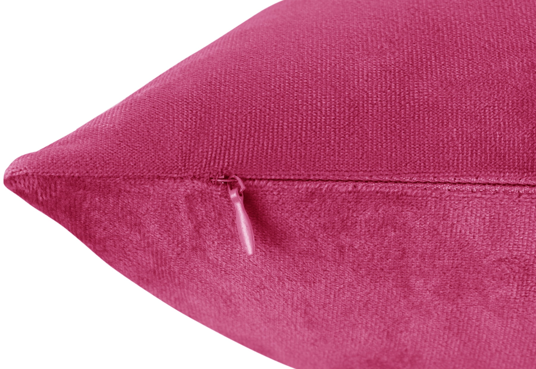 Clara Clark Plush Solid Decorative Microfiber Square Throw Pillow Cover with Throw Pillow Insert for Couch, Hot Pink, 28"x28"", 4 Piece Decorative Soft Throw Pillow Set