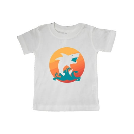 

Inktastic Shark with Orange Sunset Gift Baby Boy or Baby Girl T-Shirt