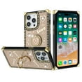 thumbnail image 2 of For Apple iPhone 14 PRO 6.1" Passion Hearts Bling Glitter Love Design Ring Stand Case Cover - Gold, 2 of 3